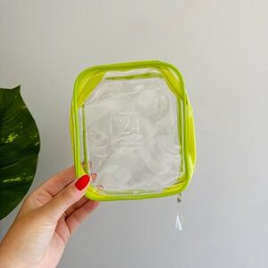 FREE WITH PURCHASE | Clear Lime Green Clear Cosmetic Bag